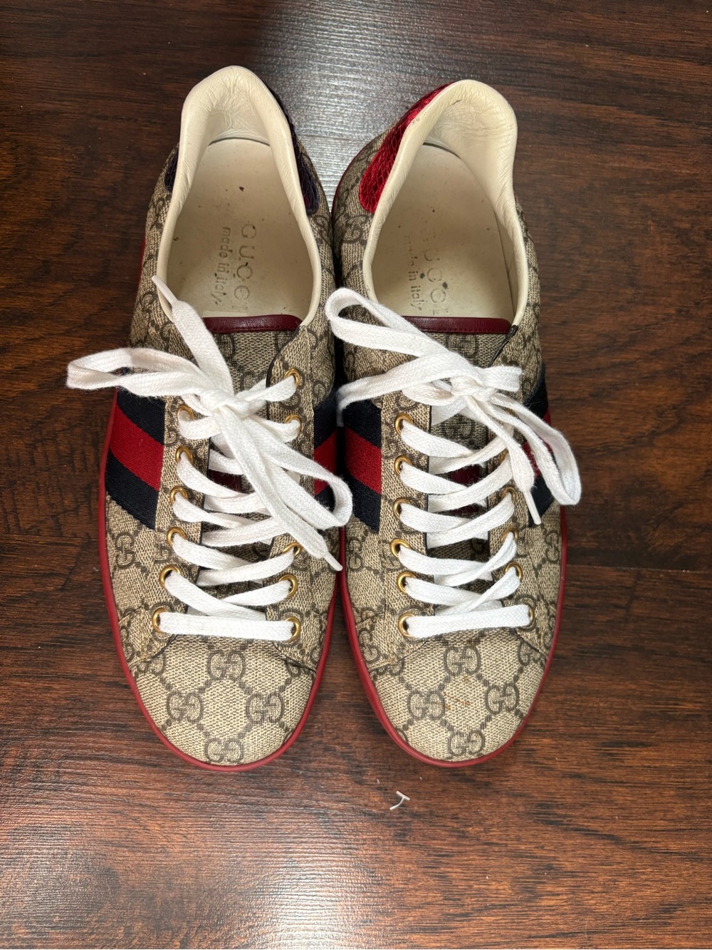 Gucci Ace GG Supreme Canvas Sneakers – Men's Size 6